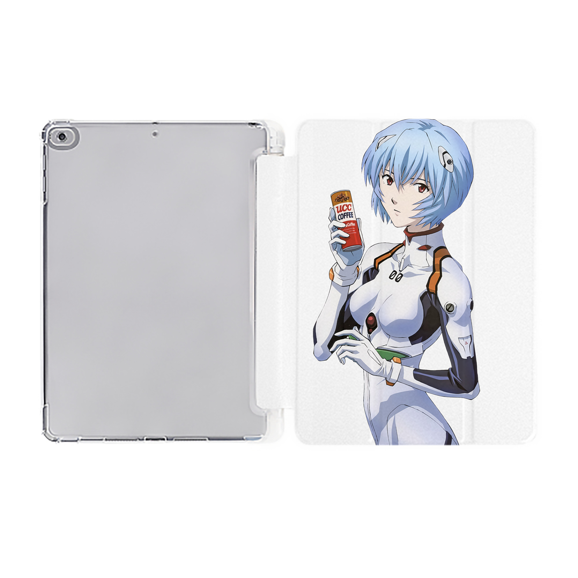 （画像用） EVA 新世紀エヴァンゲリオン IPad ケース ペン収納付き 三つ折りスタンド PUレザー×シリコン 対応機種9.5/10.5/10.9インチ